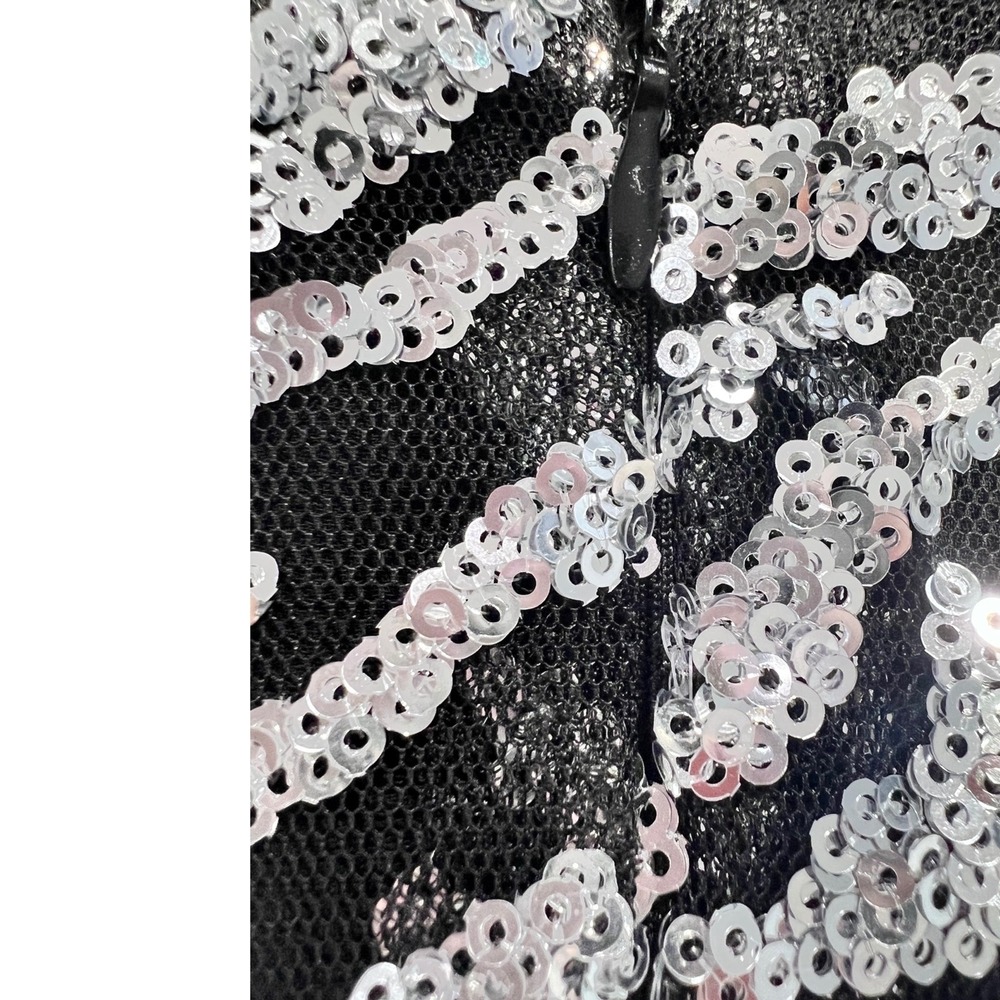 Walter Baker Sequins Leopard Prin V Neck Blouse - Picture 7 of 7